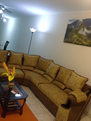 Suite, 1 camera da letto | Soggiorno | TV a schermo piatto 52 pollici con canali via cavo, TV