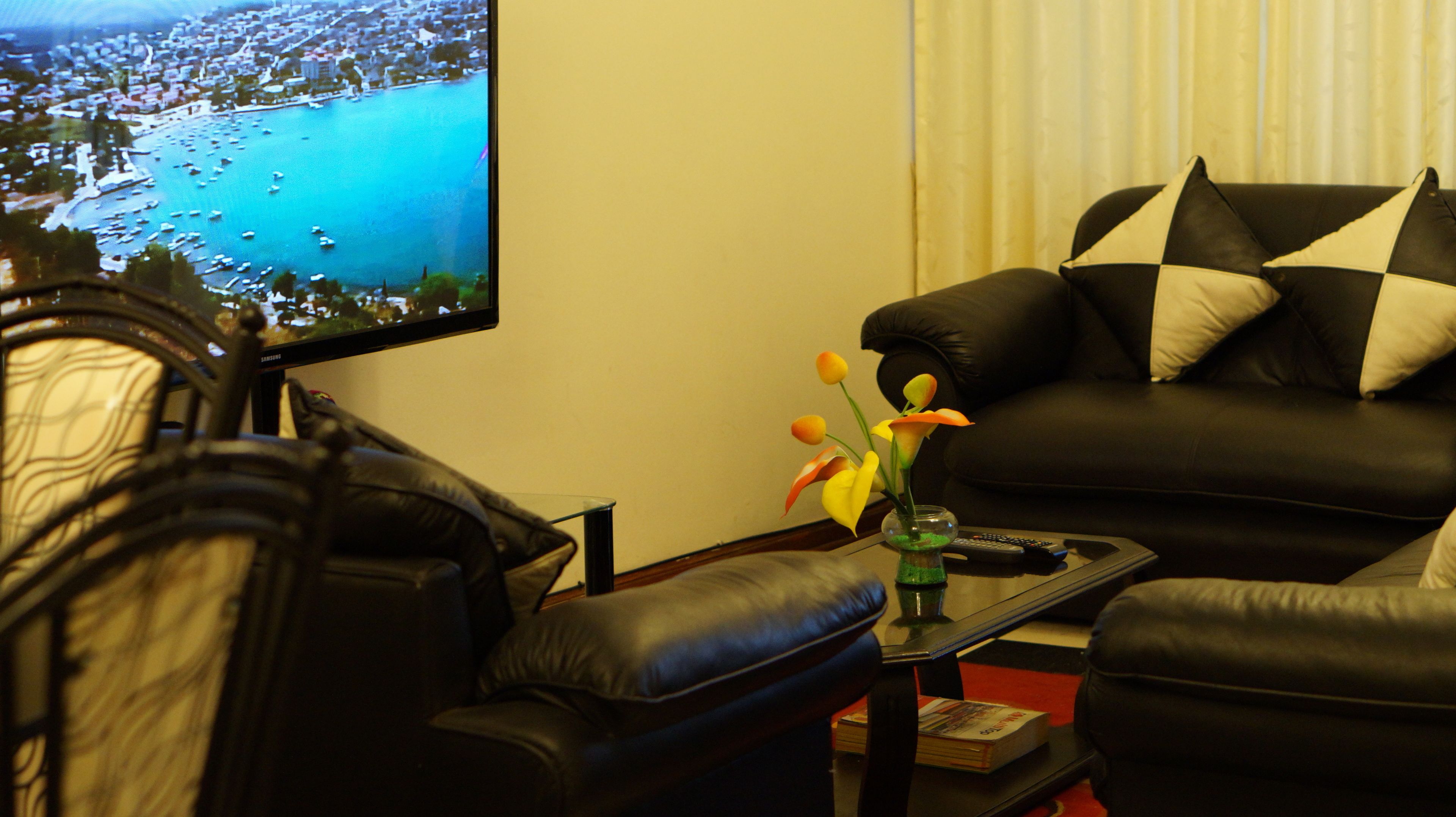 Apartment, 2 Bedrooms | Living area | 52-inch flat-screen TV with cable channels, TV