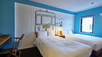 Twin Room High Floor, Non-Smoking | Desk, soundproofing, free WiFi, bed sheets