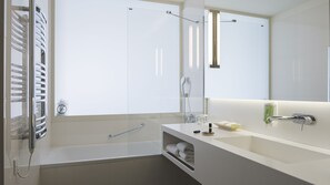 Ilmaiset hygieniatuotteet, hiustenkuivaaja, kylpytakit, tohvelit