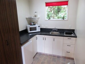 Apartamento, 1 habitación, bañera de hidromasaje | Cocina privada | Cafetera o tetera, hervidor eléctrico y utensilios de cocina