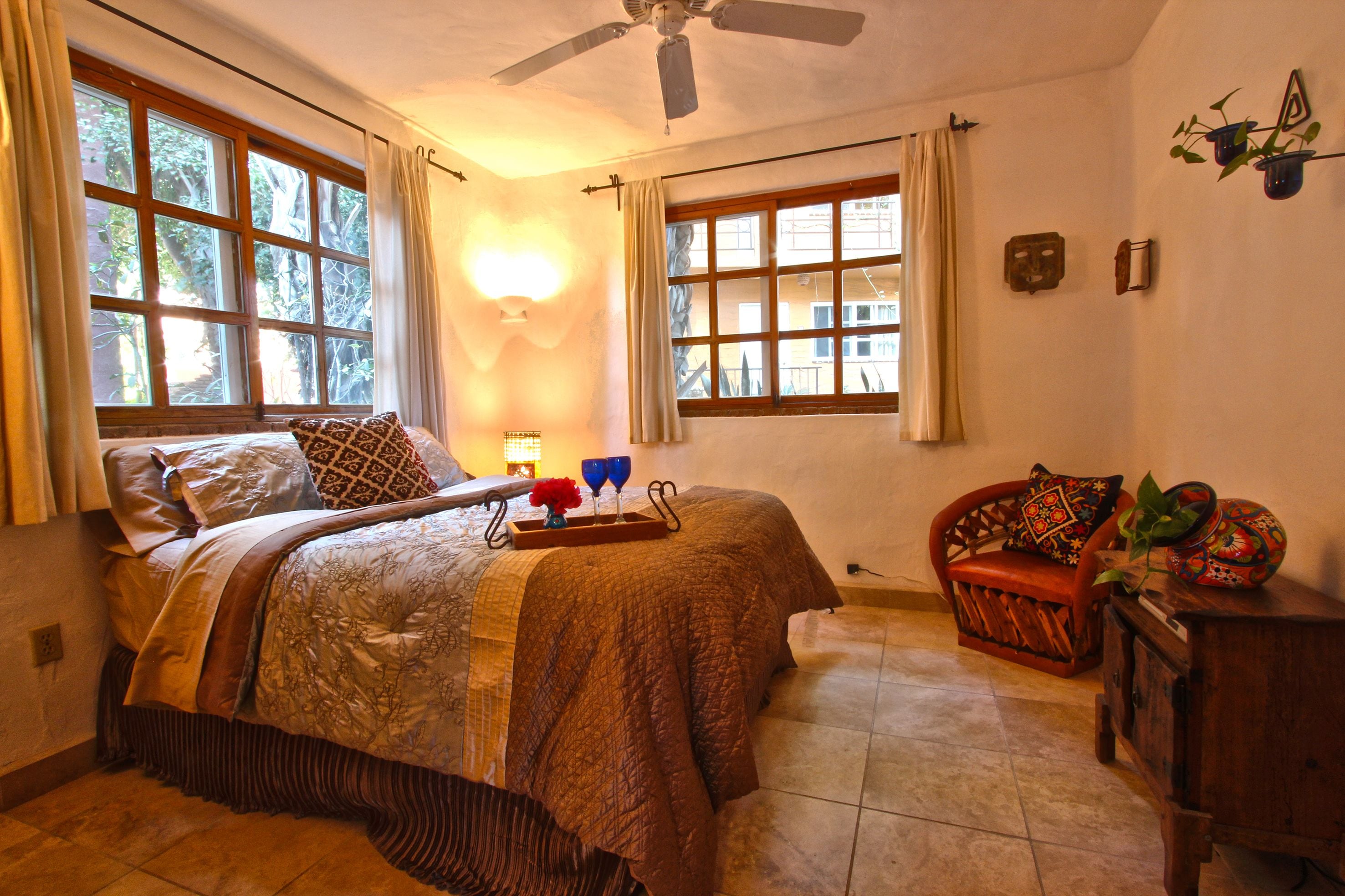 patio-bungalow, 2 bedrooms, king, queen and twin beds, patio with hammocks  | 2 bedrooms, in-room safe, individually decorated, individually furnished