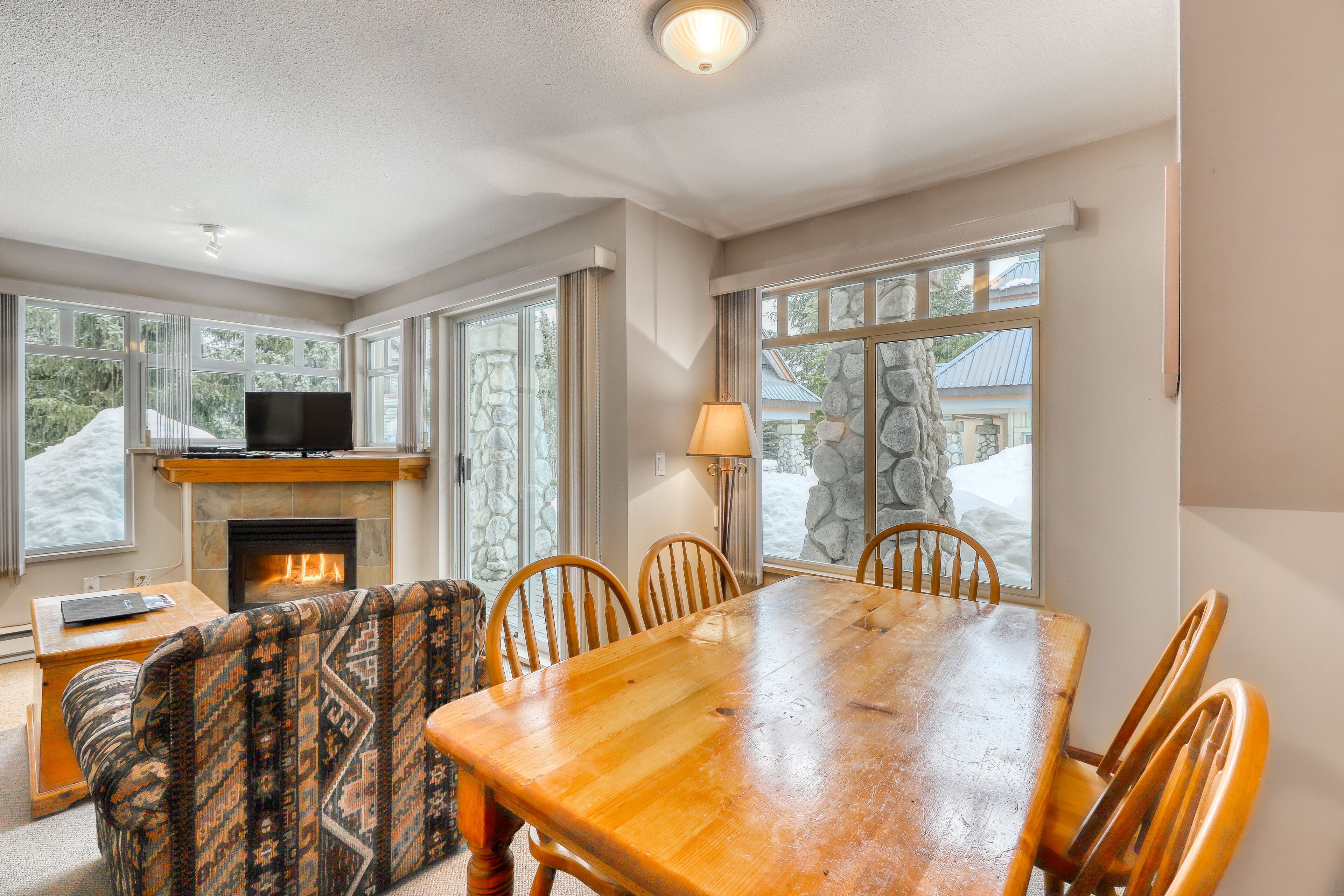 Condo #35 | Living area | LCD TV, fireplace, DVD player