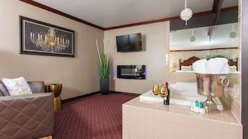 Habitación romántica | Camas con pillow-top, escritorio y espacio para trabajar con laptop