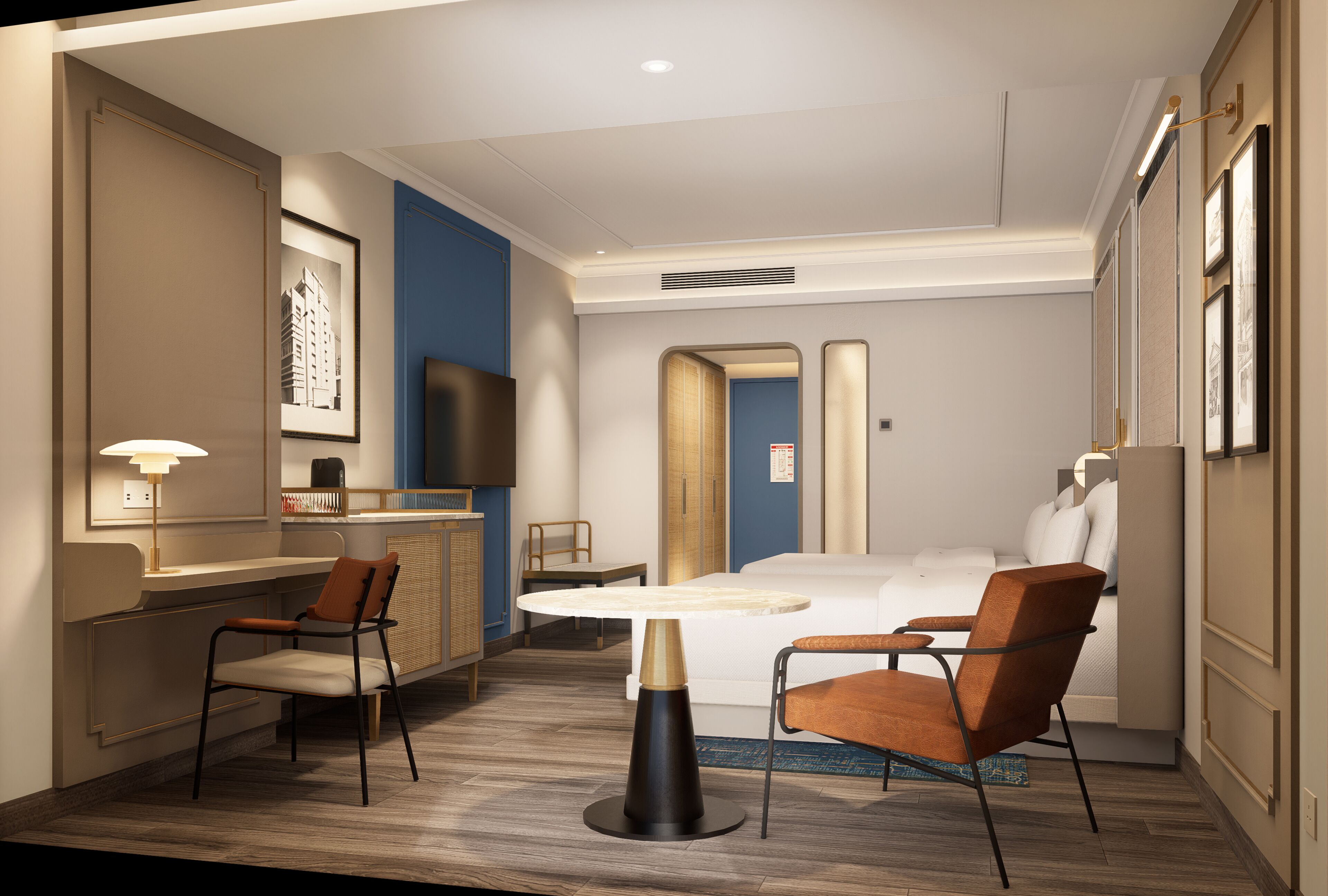 Deluxe Room, 2 Twin Beds | Minibar, in-room safe, desk, blackout drapes