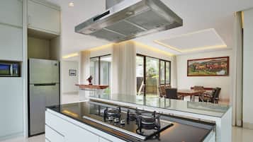 4 Bedrooms Villa with Private Pool | Private kitchen | Full-sized fridge, microwave, stovetop, electric kettle