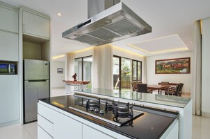 4 Bedrooms Villa with Private Pool | Private kitchen | Full-size fridge, microwave, stovetop, electric kettle