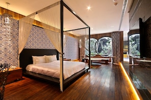 1 habitación, ropa de cama de alta calidad, cubrecamas y minibar