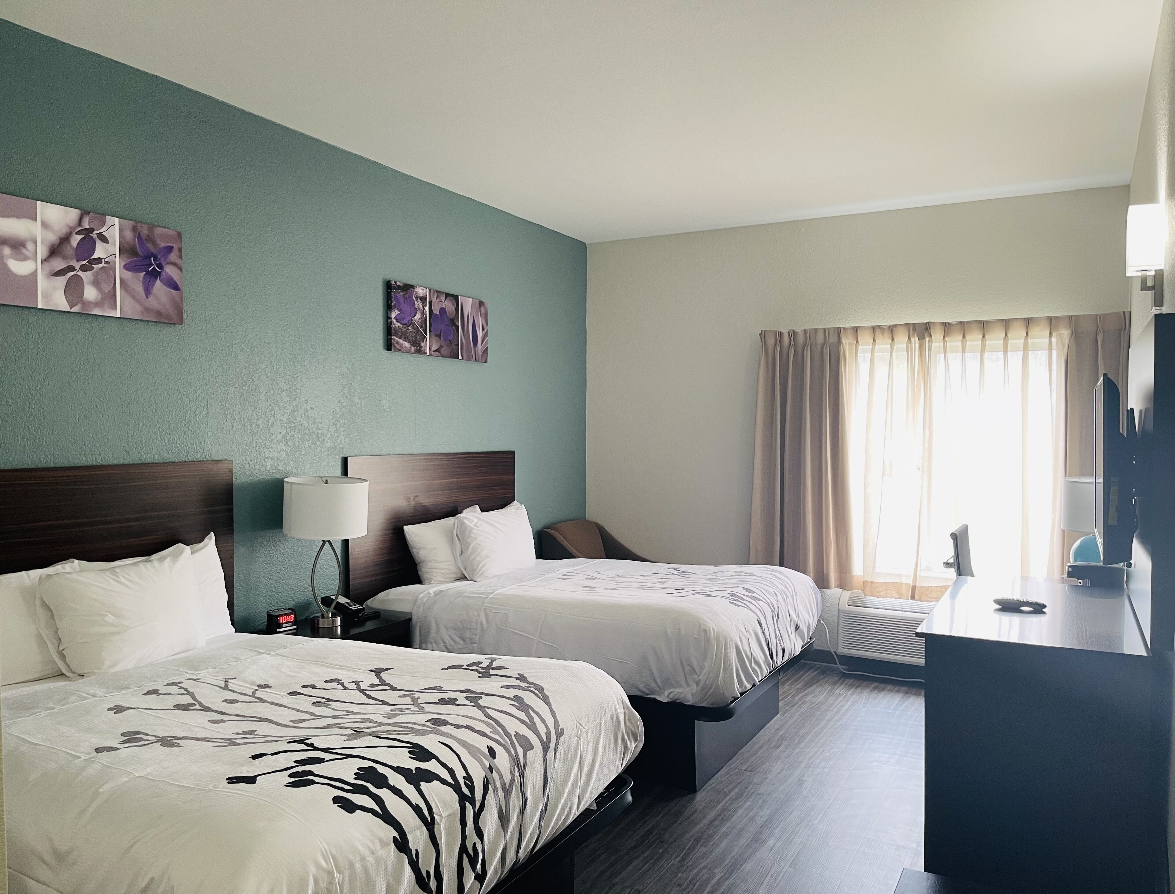 Blackout curtains, iron/ironing board, free WiFi, bed sheets