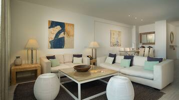 Appartement, 2 chambres, vue océan | Salle de séjour