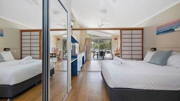 Deluxe-Ferienhütte, barrierefrei (- Sleeps 2) | 1 Schlafzimmer, Bügeleisen/Bügelbrett, kostenloses WLAN, Bettwäsche