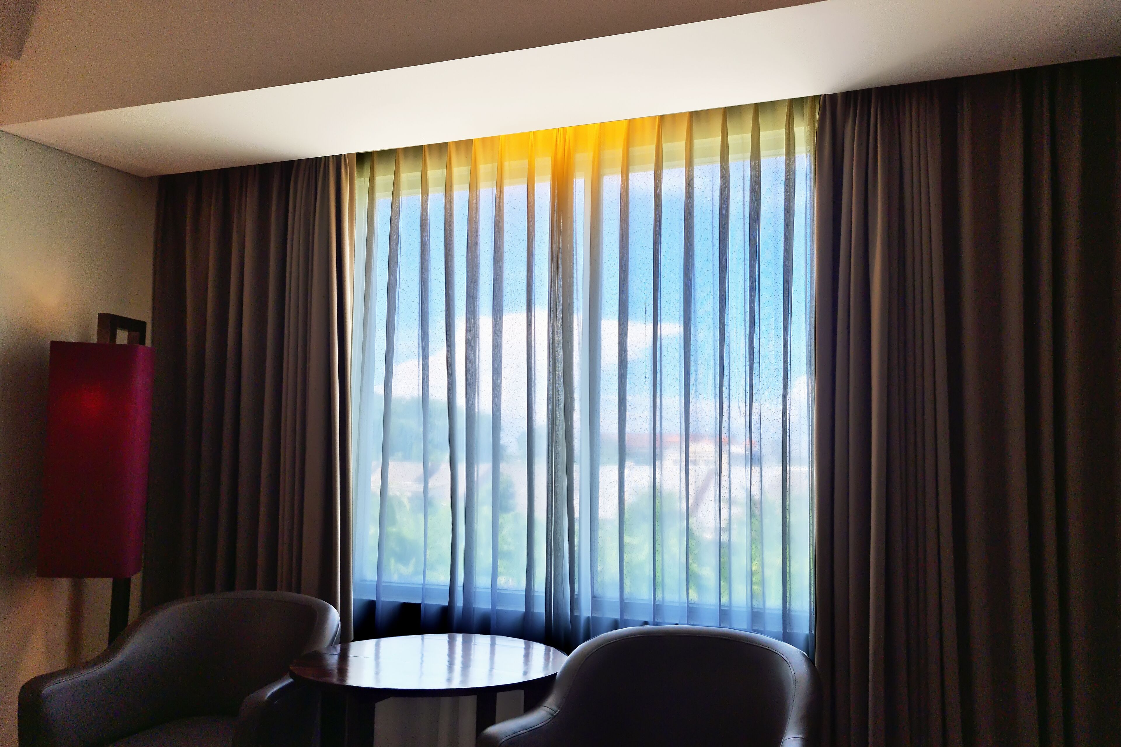 family room, 1 king bed, non smoking, city view | view from room