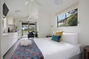 Standard Cabin - Sleeps 2 - Dog Friendly | Blackout drapes, iron/ironing board, free WiFi, bed sheets