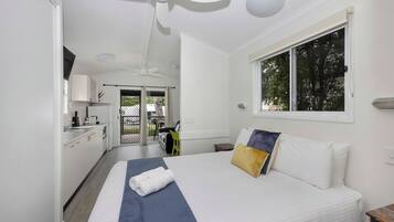 Standard Cabin - Sleeps 2 | 2 bedrooms, blackout drapes, iron/ironing board, free WiFi