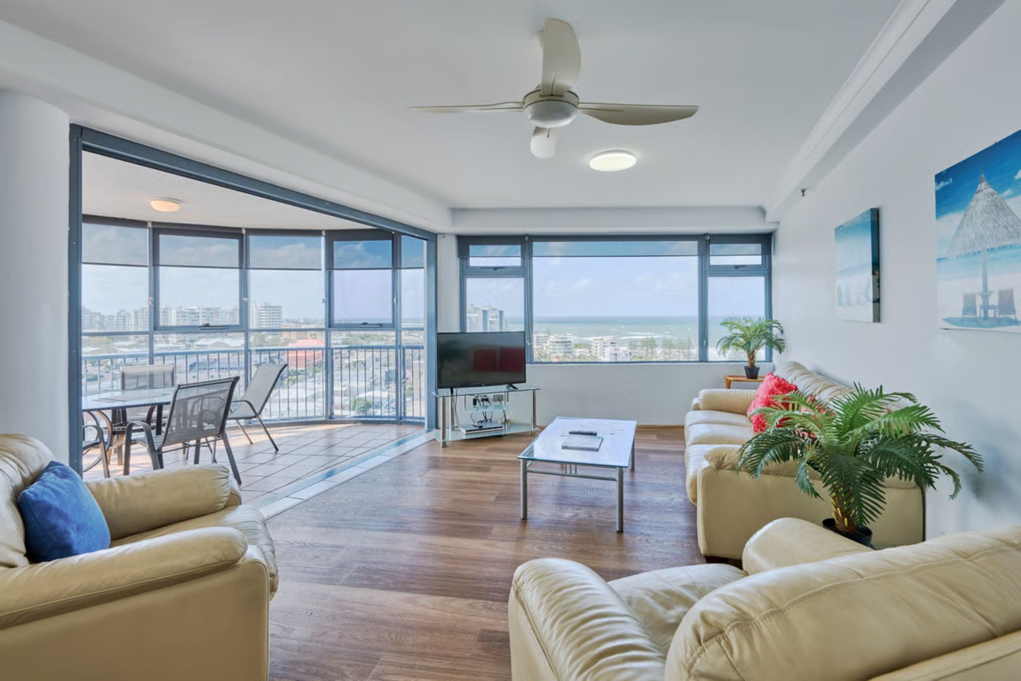 Deluxe Apartment | Living area | 55-inch LCD TV with cable channels