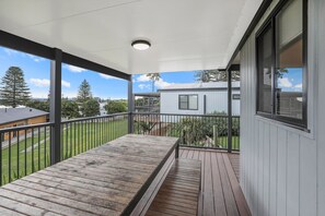 Deluxe Cabin - Sleeps 5 | Balcony view - Reflections Forster Beach - Holiday Park (Forster)