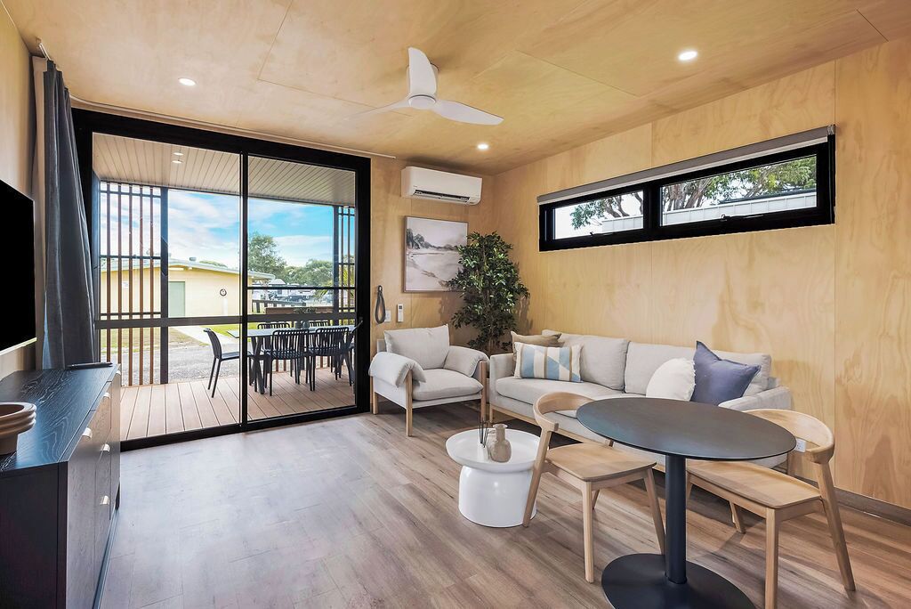 Superior Cabin | Living area | Flat-screen TV, DVD player