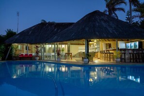 Outdoor pool, sun loungers - St Lucia Safari Lodge (St. Lucia)