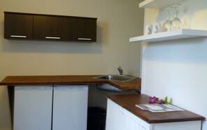 Fridge, electric kettle