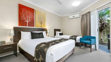 1 habitación, ropa de cama de alta calidad y colchones con pillow-top