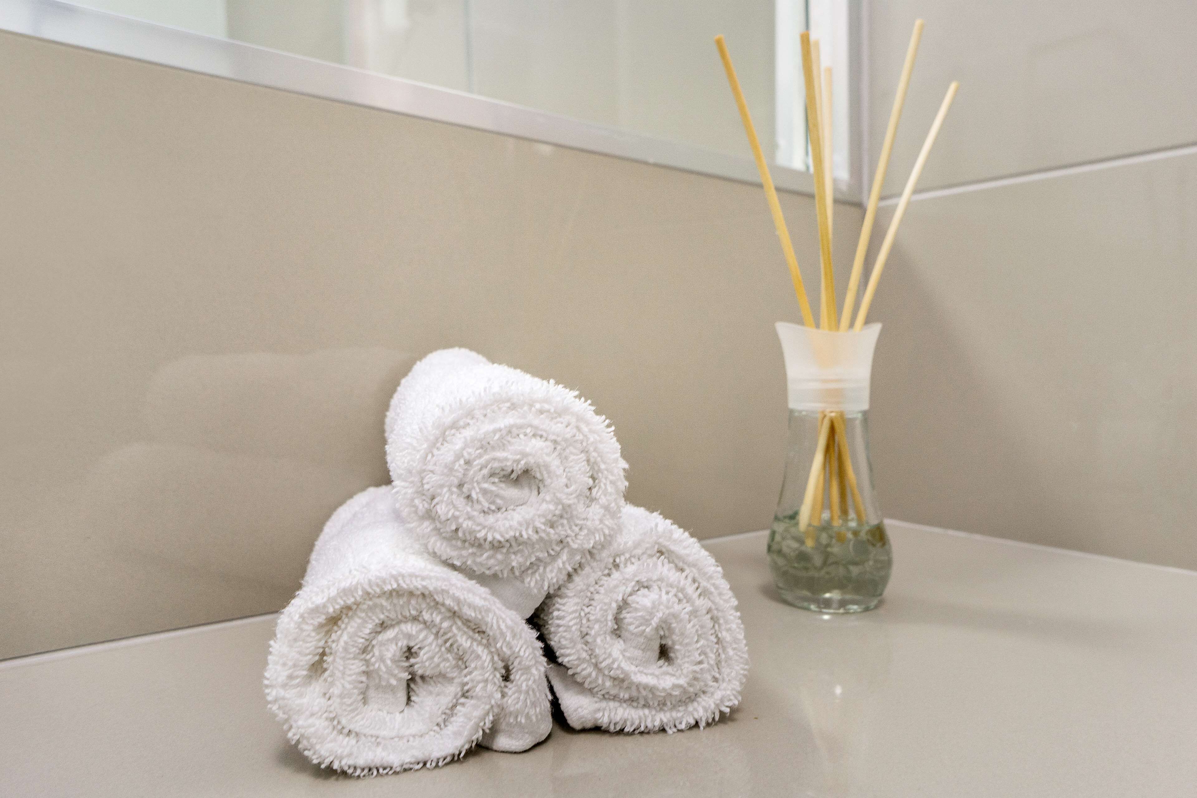 shower, free toiletries, hair dryer, slippers