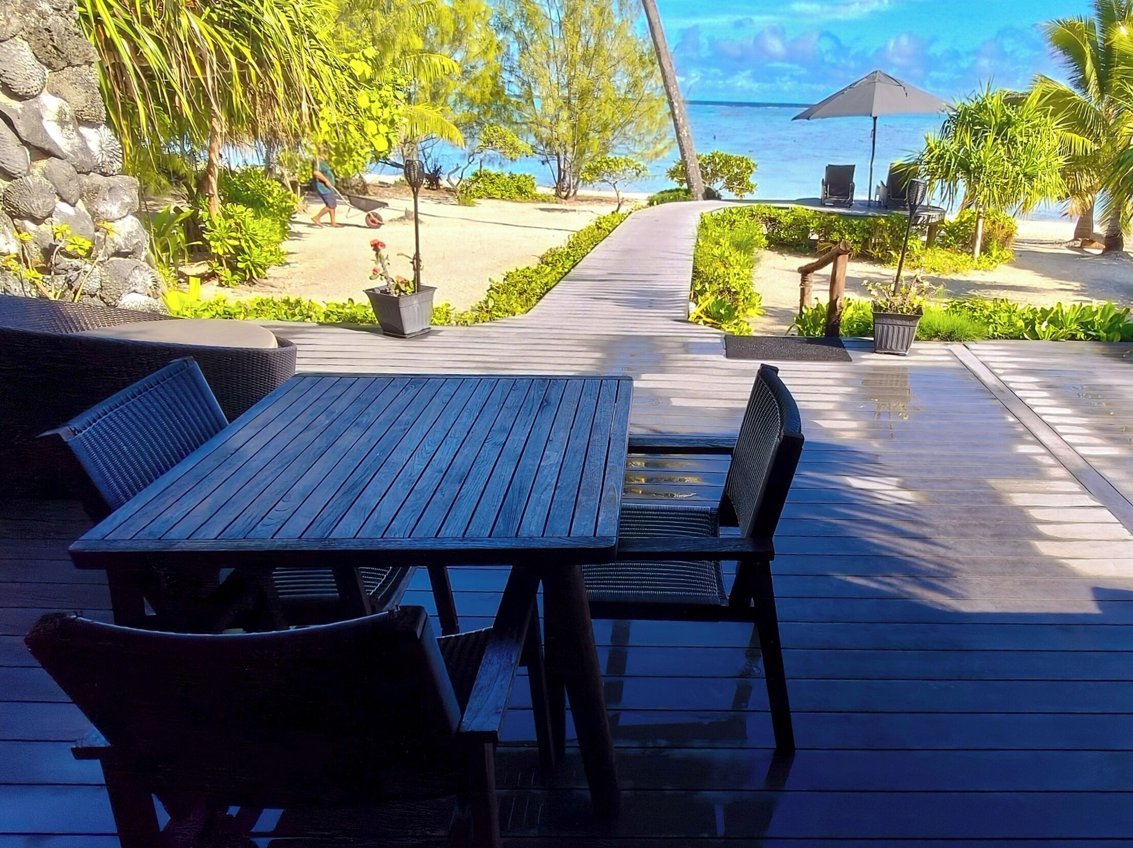 럭셔리 빌라, 침실 1개, 전용 수영장, 바다 정면 | 테라스/파티오