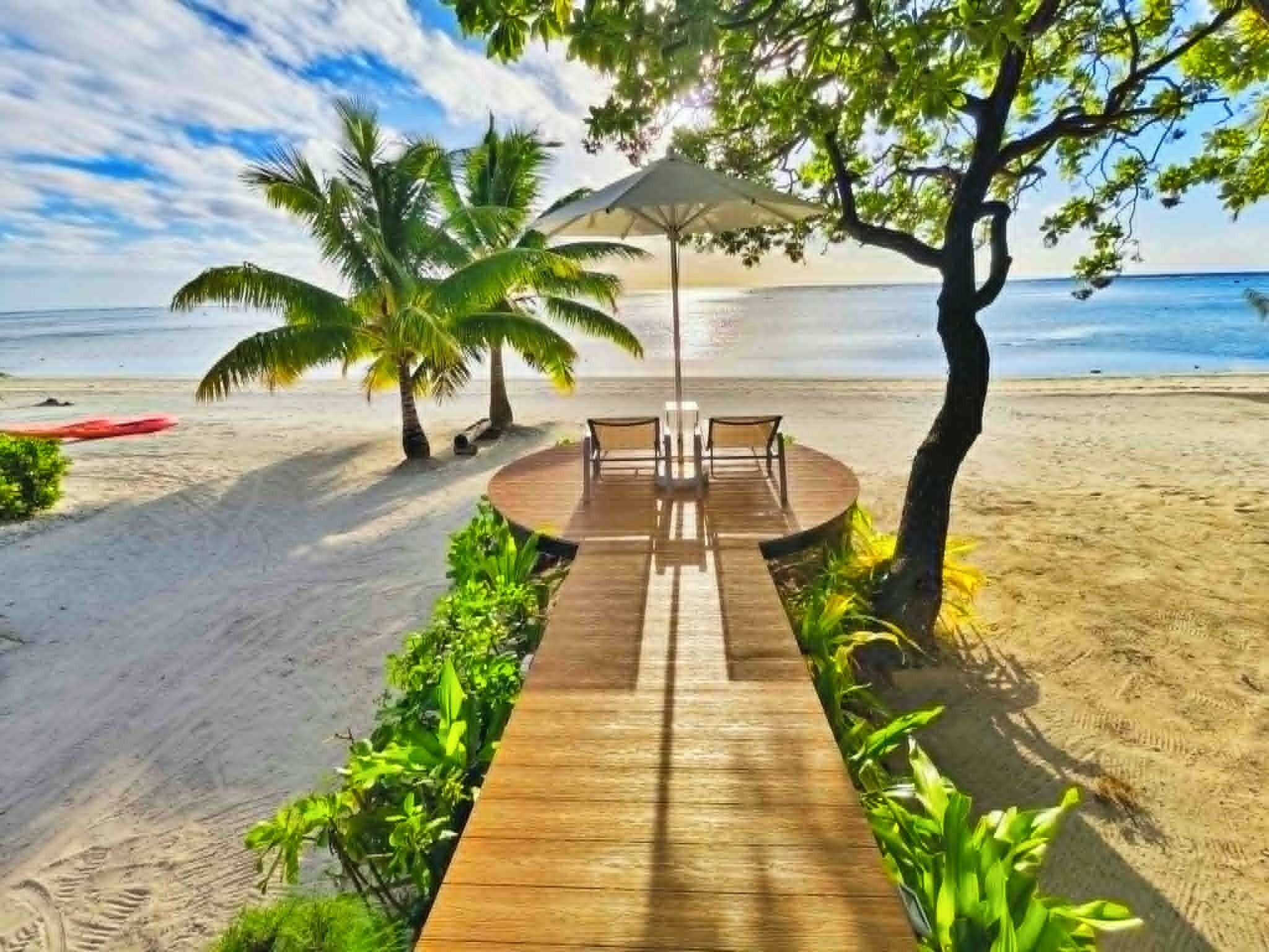 Villa luxueuse, 1 chambre, piscine privée, en face de la plage | Terrasse/patio