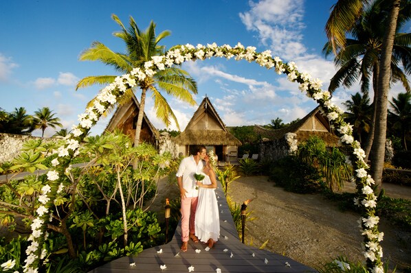 Outdoor wedding area
