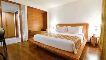 Ropa de cama de alta calidad y minibar