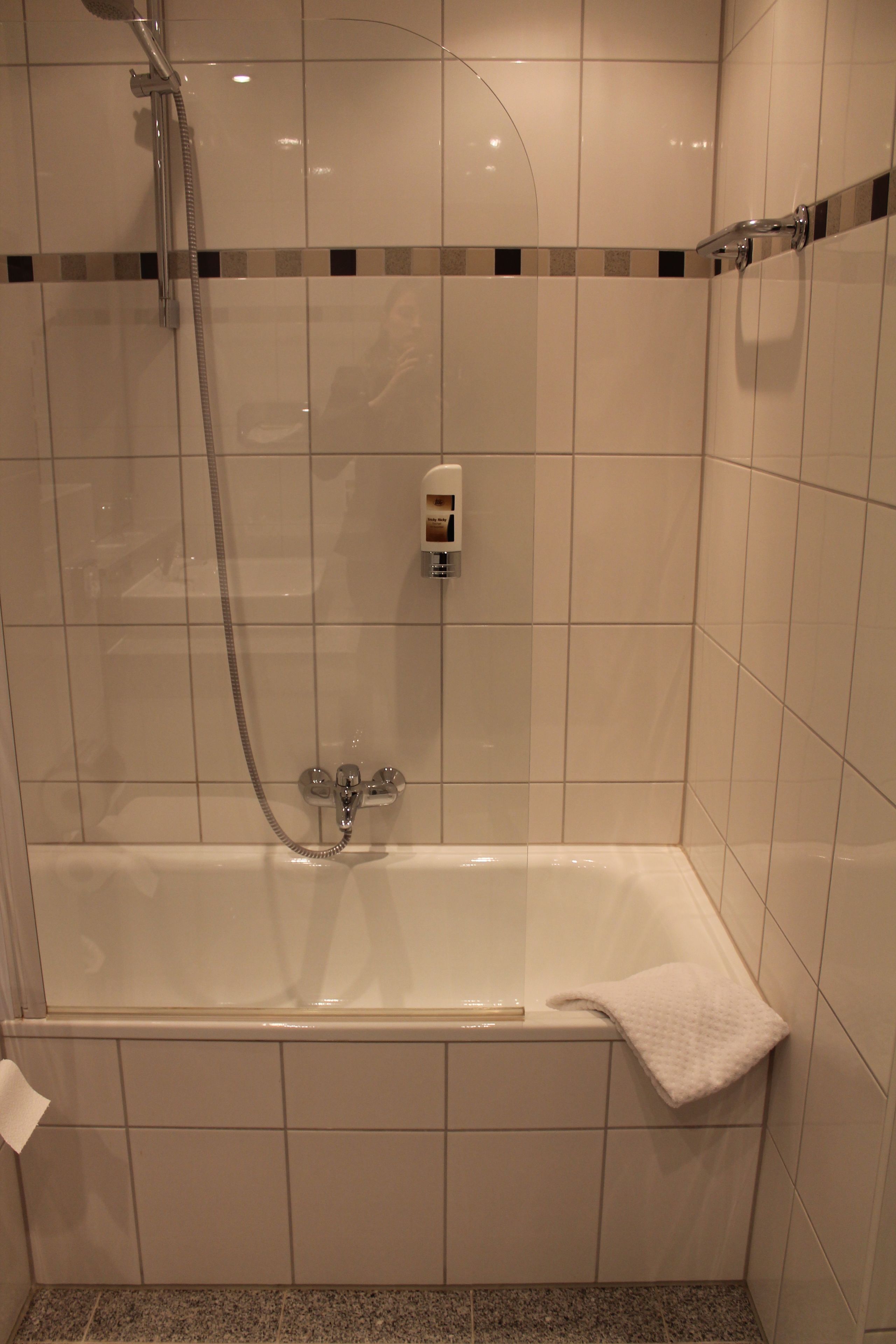 free toiletries, hair dryer, towels