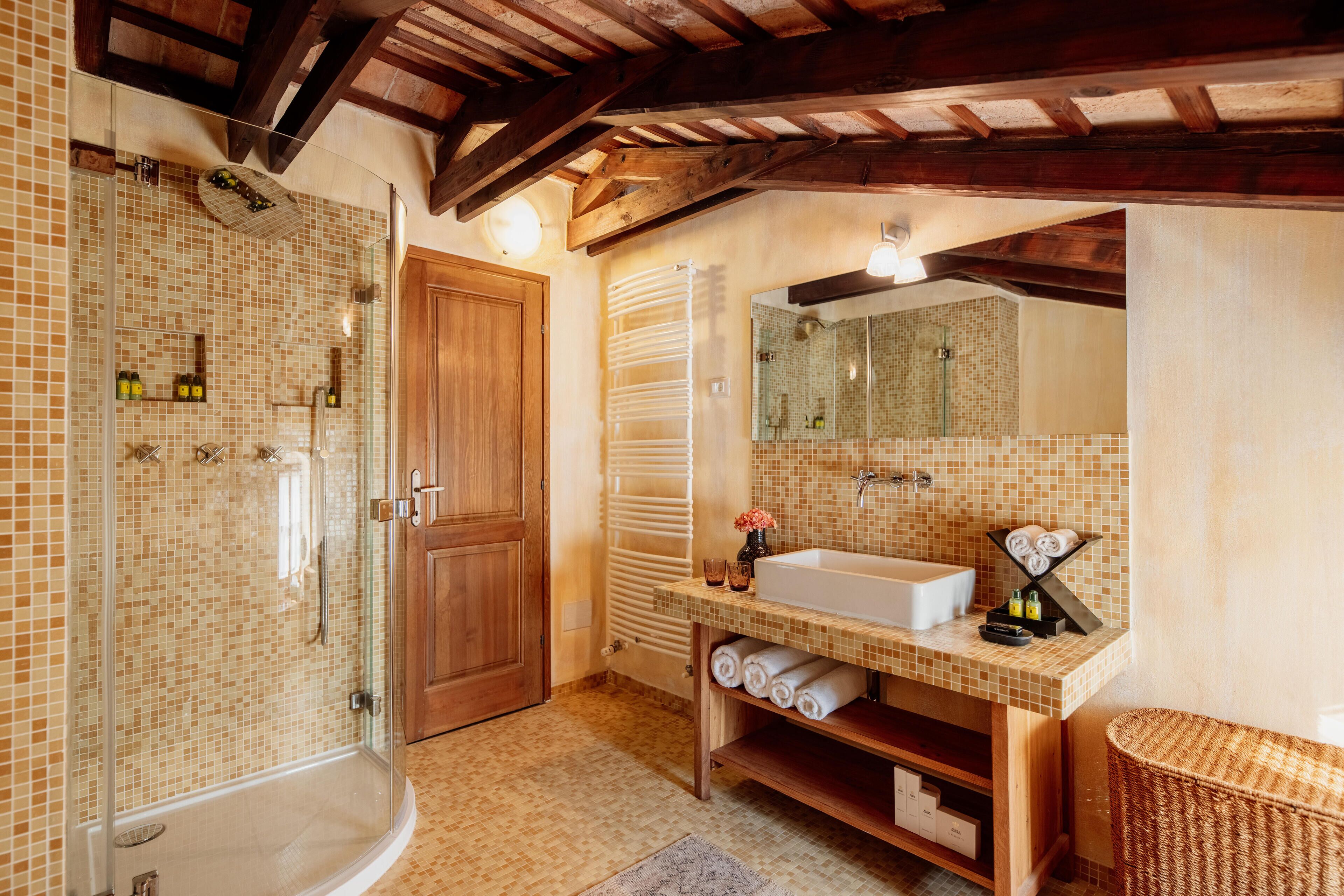 Vintage Room | Baño | Regadera con hidromasaje y amenidades de baño gratuitas 