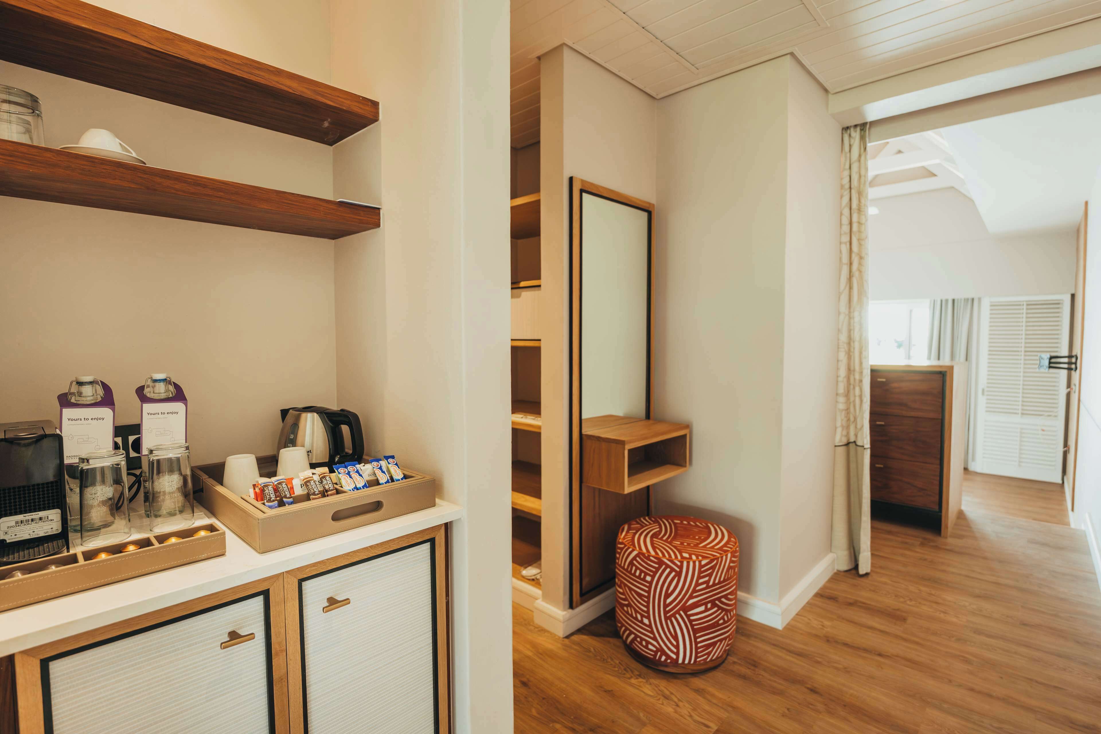 villa, 1 bedroom, beachfront (private pool) | minibar, in-room safe, desk, laptop workspace