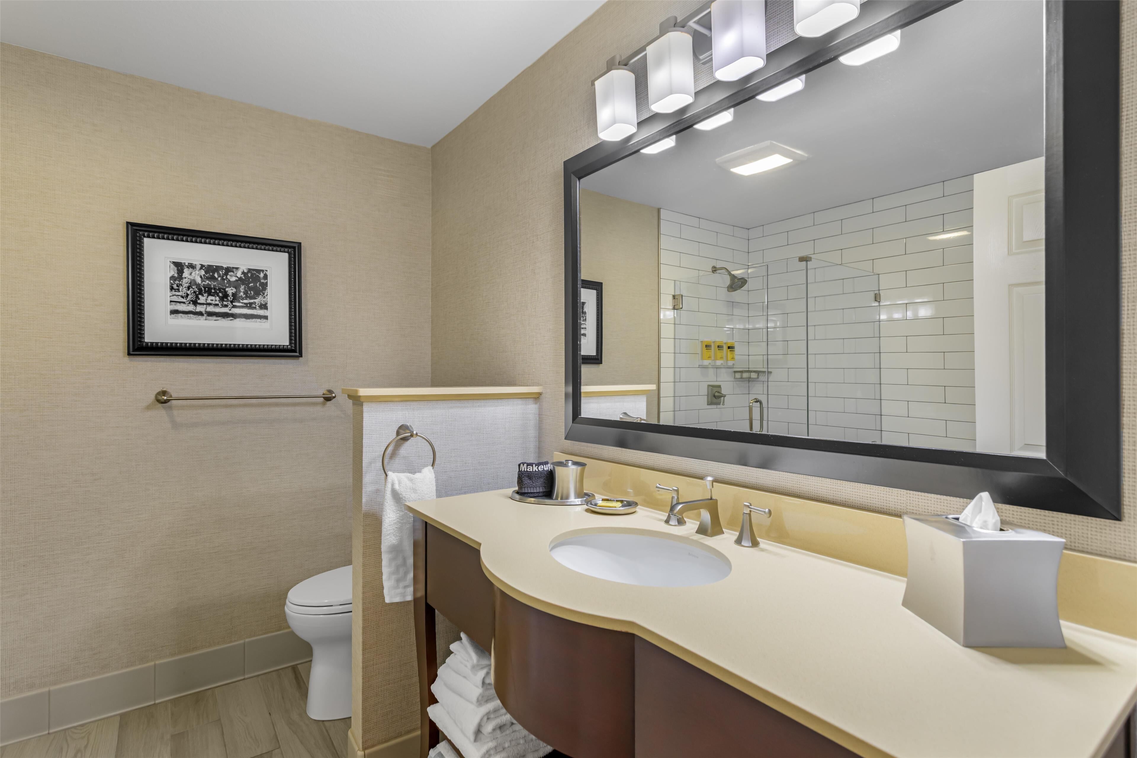 standard room, 2 double beds, non smoking, refrigerator & microwave (1st floor) | bathroom | free toiletries, hair dryer, towels, soap