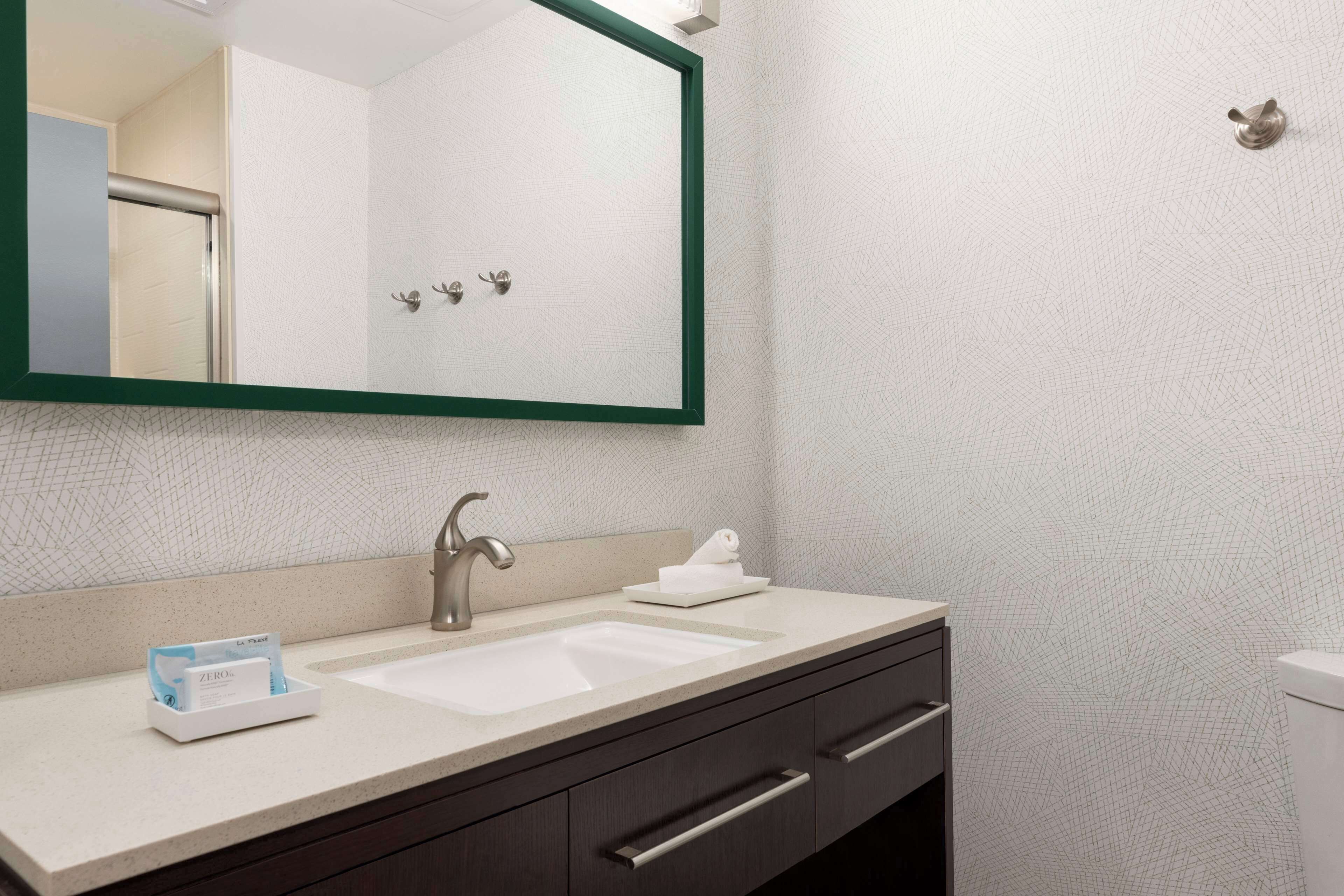 free toiletries, hair dryer, towels