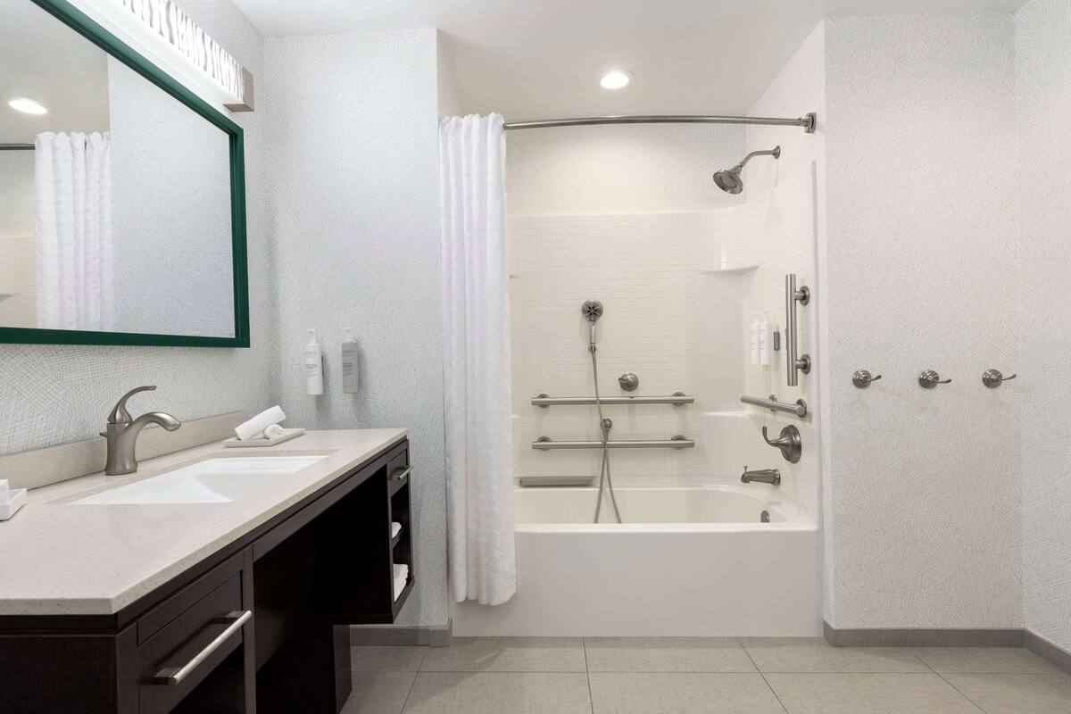 Free toiletries, hair dryer, towels
