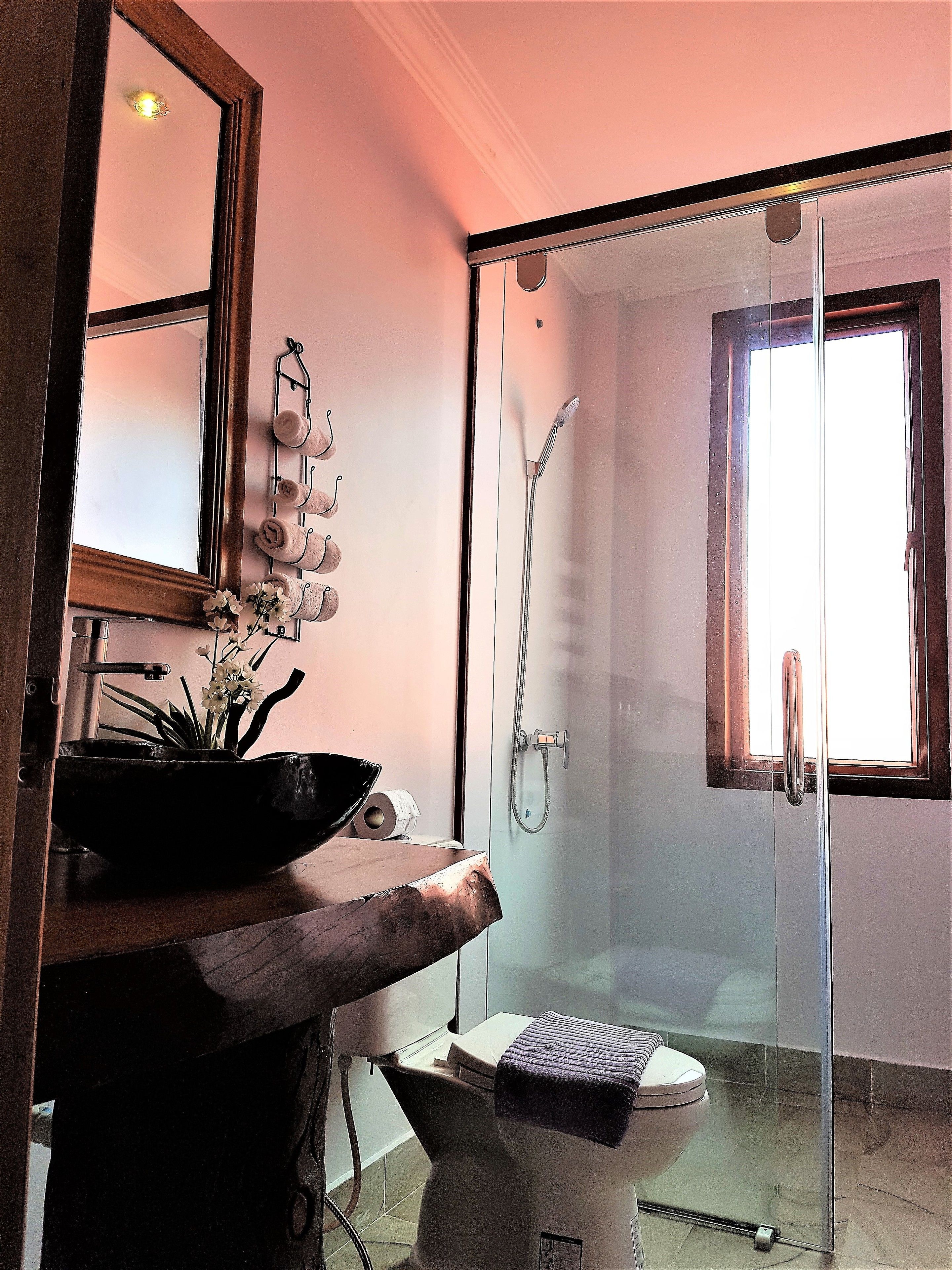 superior king or twin city view room - free pick up | bathroom | shower, free toiletries, hair dryer, bathrobes