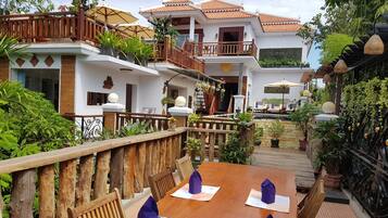 Outdoor banquet area