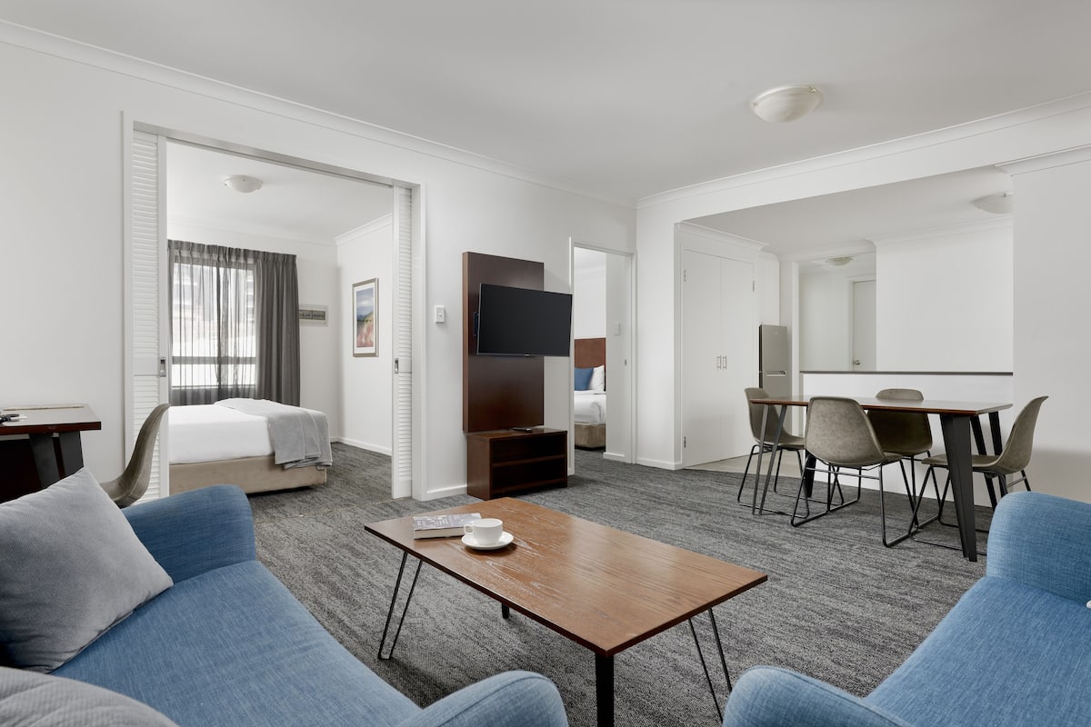 Two Bedroom Apartment | Living area | 43-inch Smart TV with digital channels, TV