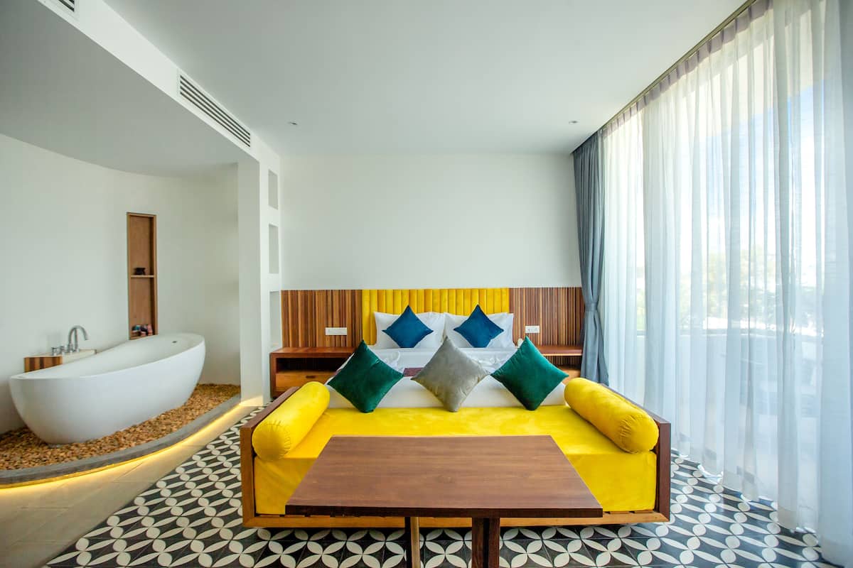 Deluxe double with balcony | Free minibar items, in-room safe, individually decorated