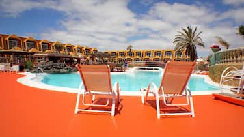 Outdoor pool, open 10:00 AM to 8:00 PM, free pool cabanas, pool loungers