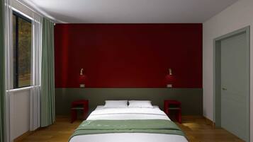 Deluxe-Vierbettzimmer | Wohnbereich | LCD-Fernseher