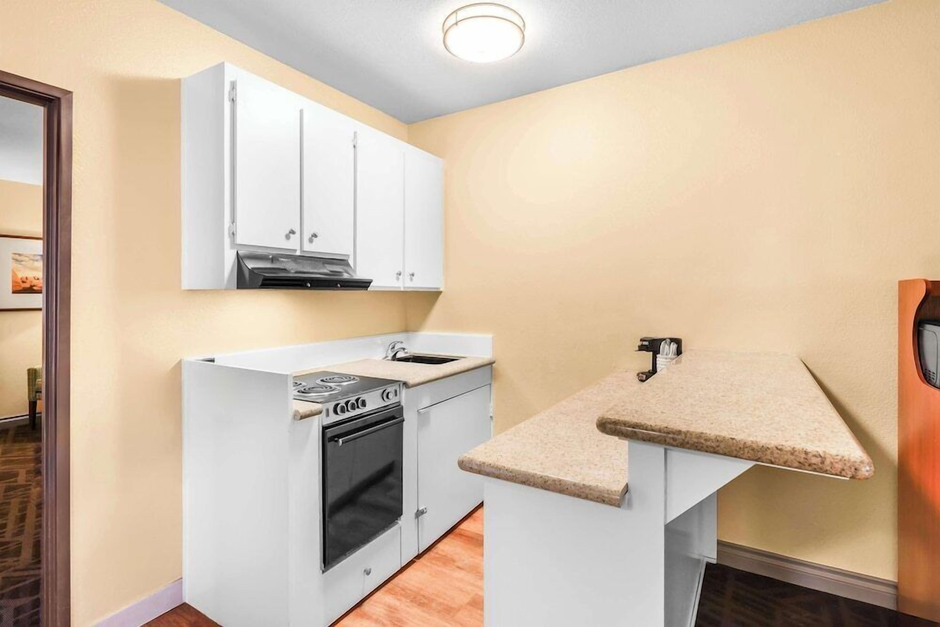 Fridge, microwave, coffee/tea maker