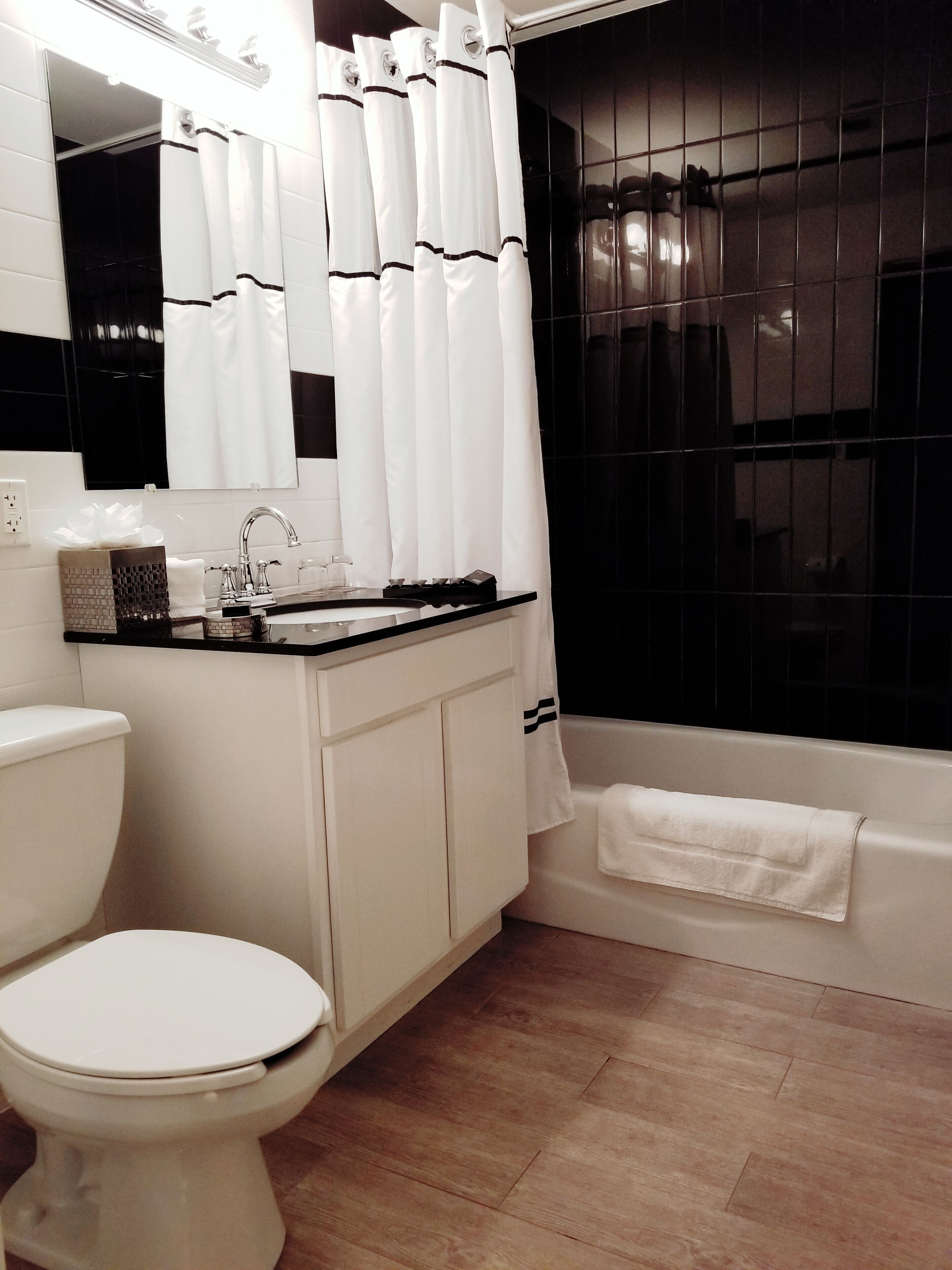 free toiletries, hair dryer, towels, shampoo