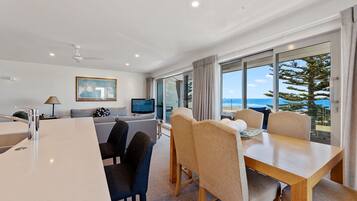 Apartment, 1 Bedroom, Ocean View | Living area | TV, DVD player