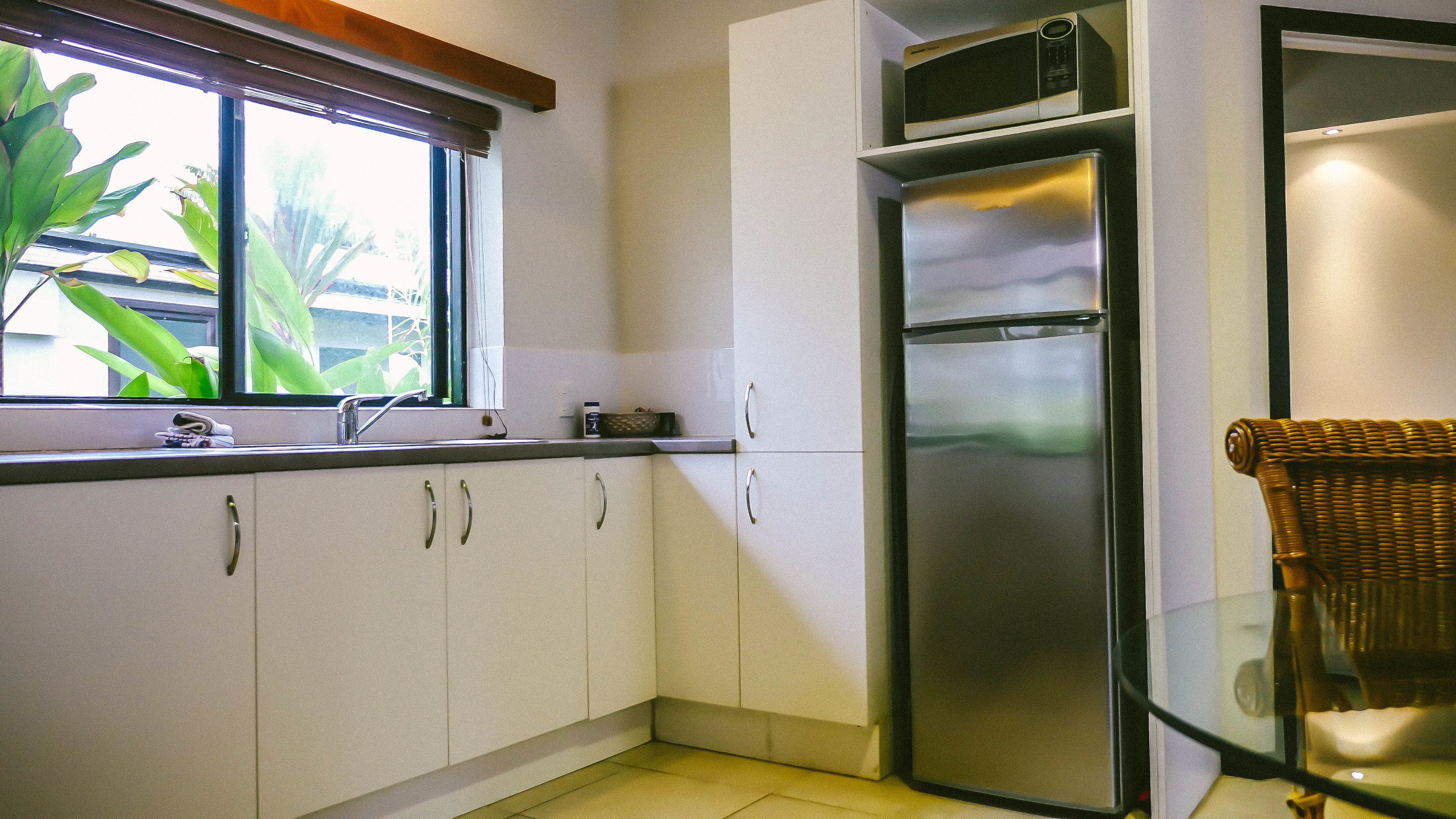 2 bedroom villa | private kitchen | fridge, microwave, stovetop, coffee/tea maker