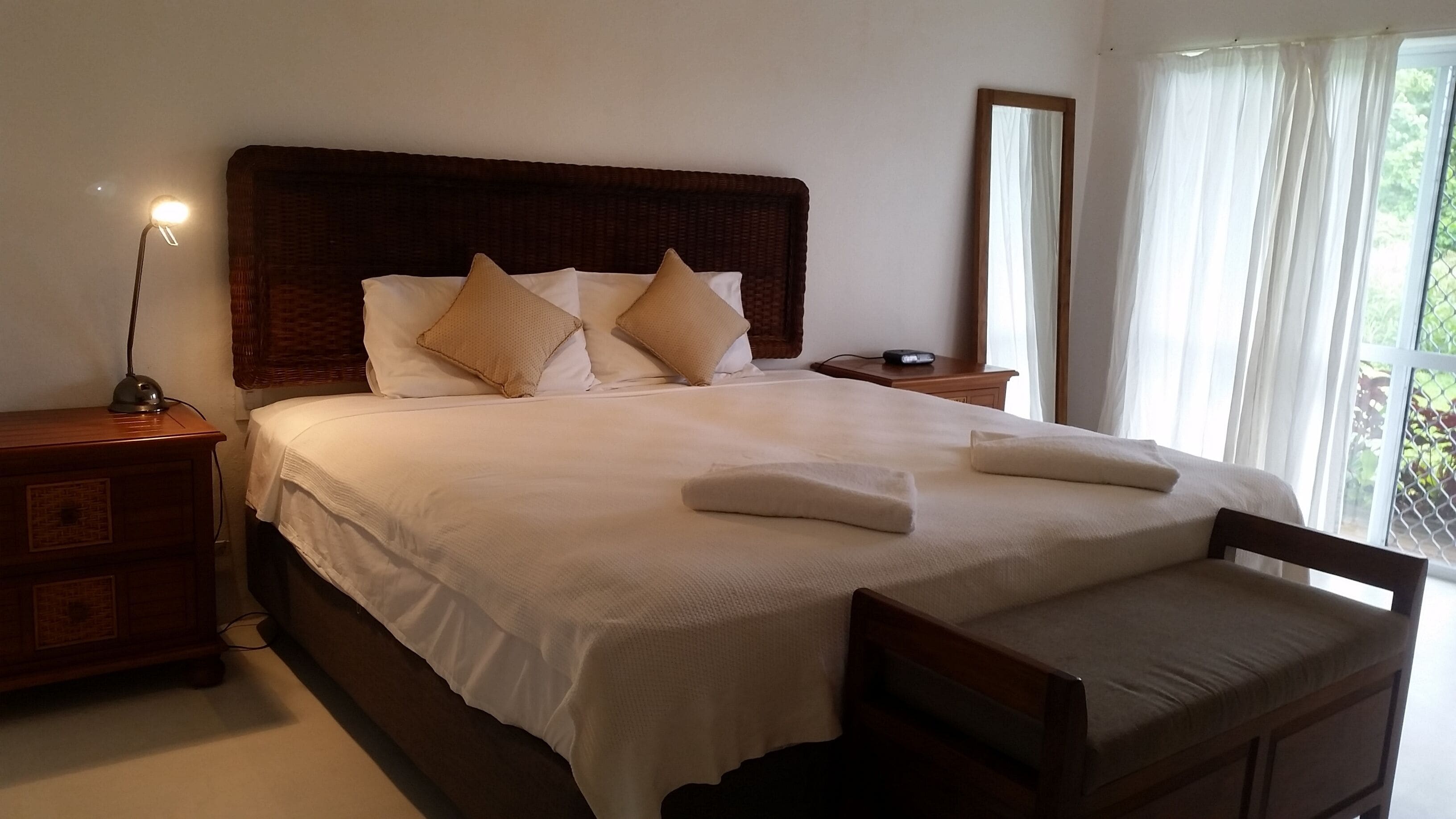 premium bedding, iron/ironing board, wifi, bed sheets