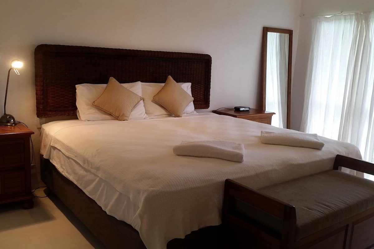 premium bedding, iron/ironing board, wifi, bed sheets