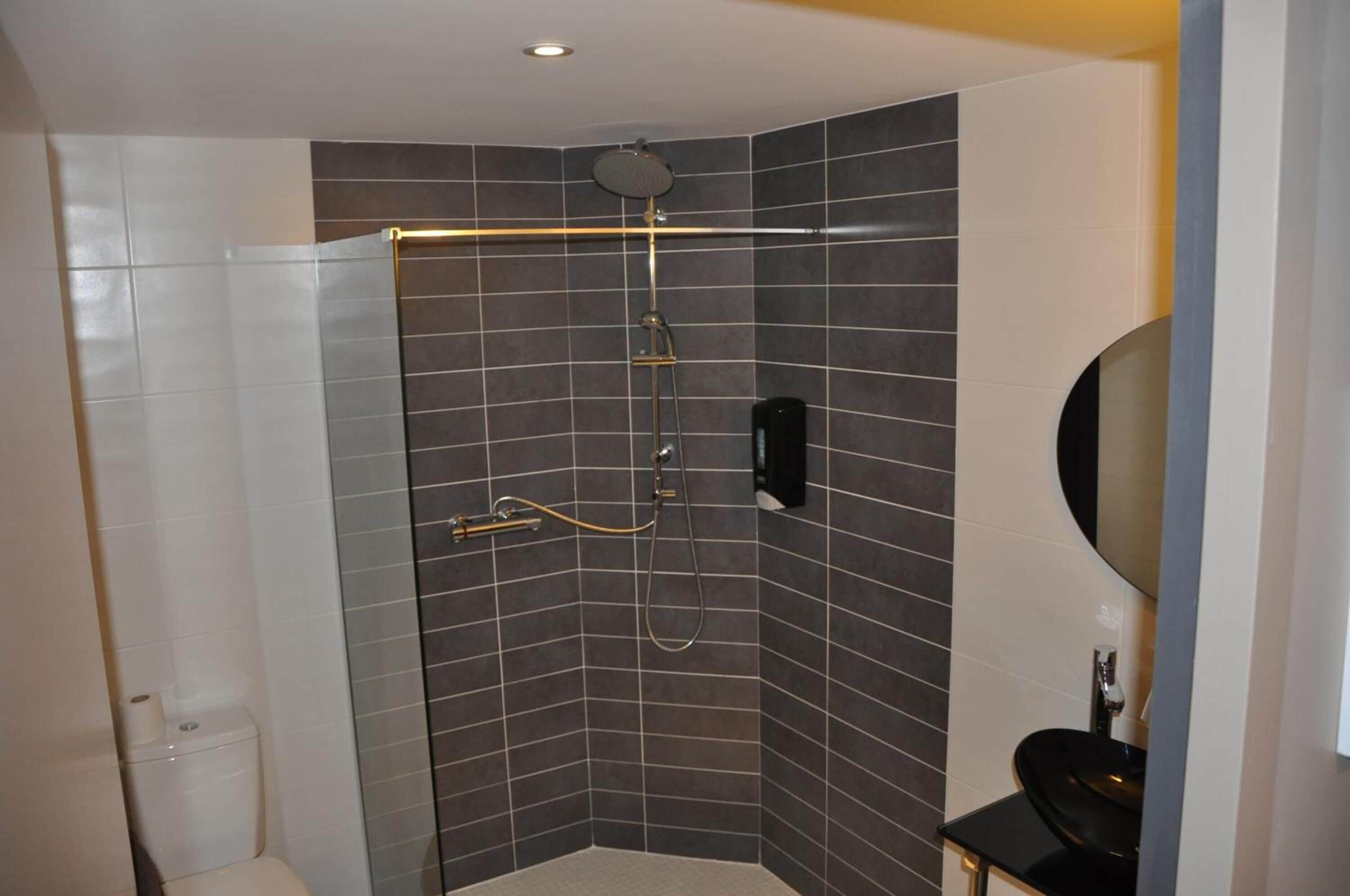 free toiletries, hair dryer, towels