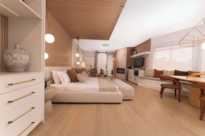 Suite, 1 King Bed, Non Smoking, Balcony (Theme Room;Larger Room) | Desk, blackout drapes, iron/ironing board, free WiFi - Prestige Beach House, WorldHotels Crafted (Kelowna)