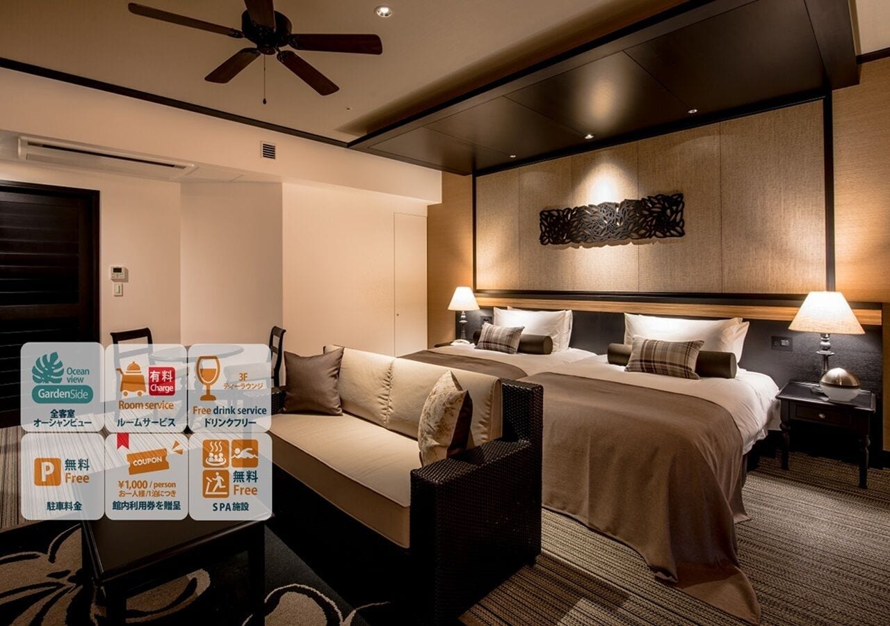 Corner Room, Ocean View, Non Smoking (5F-9F) | Premium bedding, in-room safe, blackout curtains, iron/ironing board